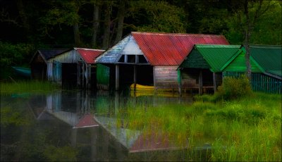 Boat Houses  Loch Ard.