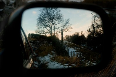 Car Mirror View.