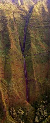 A very long waterfall