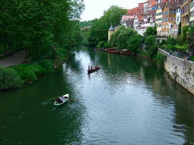 View from the bridge over the Neckar River
