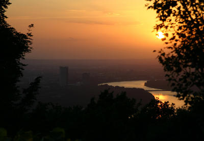 Sunset over Bonn from Petersberg