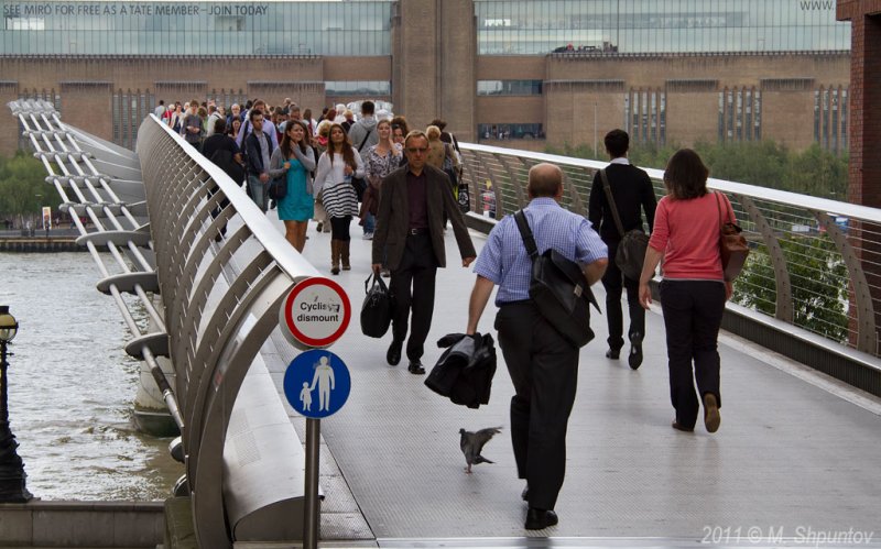 Crossing Millennium Bridge
