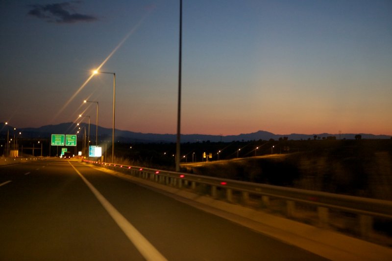 Evening view of the Egnatia Odos