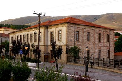 The Trampantzeion Gymnasion now housing the Historical Paleontological Collection of Siatista
