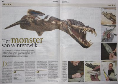 The article about the Nothosaurus in newspaper De Volkskrant of  March 19th 2012