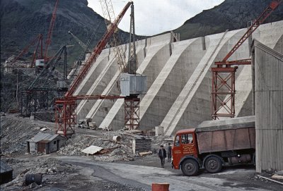 Stwlan dam construction 1961