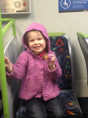 Saskia on the train - do I need that dummy?
