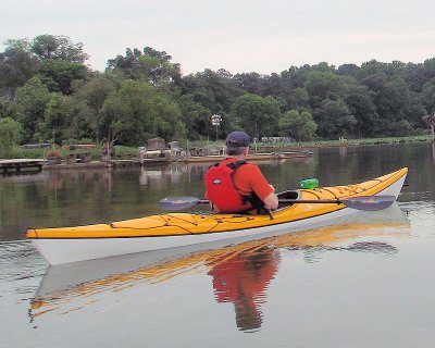 Three kayaks like this one were available - 15.5 feet long and 50 lbs.
