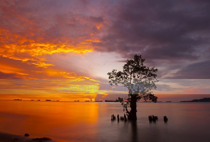 Sunset at Nirwana Beach, Padang, Indonesia