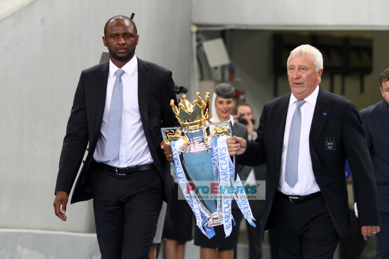 Patrick Viera brings in the EPL trophy