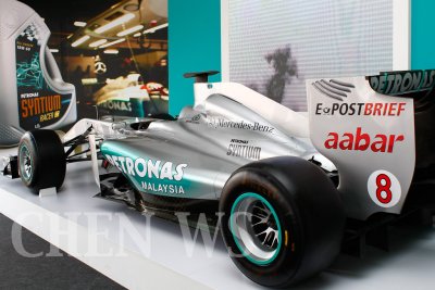 Mercedes F1 car on display