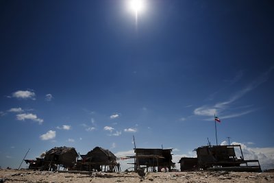 Destitute homes on Gusungan Island