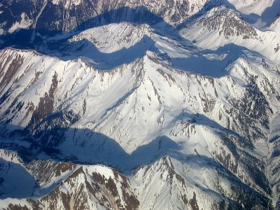 Alps viewed from sky