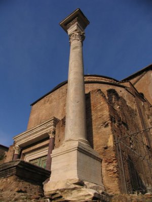 Column in front of Temple of Romulus, Roman Forum
