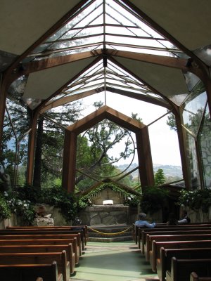 Inside Wayfarers Chapel