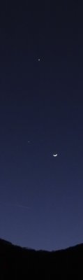 Venus Jupiter and the moon