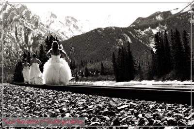 Brides on Train Tracks