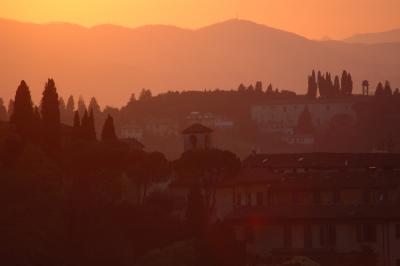 sunset on Firenze hills