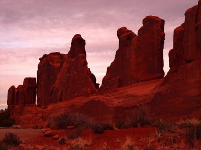 Arches, Utah- The formation called wall street.