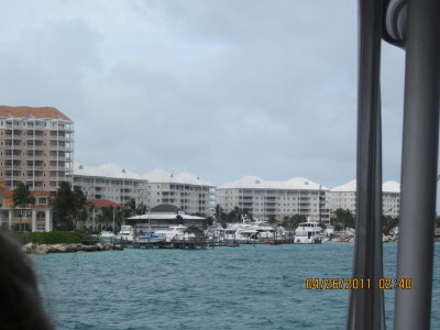 Traveling by small boat to the Blue Lagoon Isle