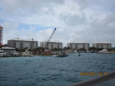 Traveling by small boat to the Blue Lagoon Isle