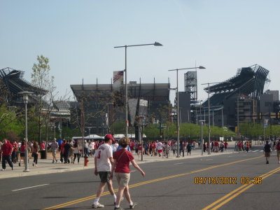 Outside of the stadium
