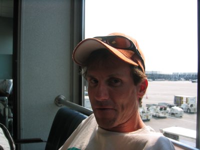 Me waiting for our connection in Salt Lake