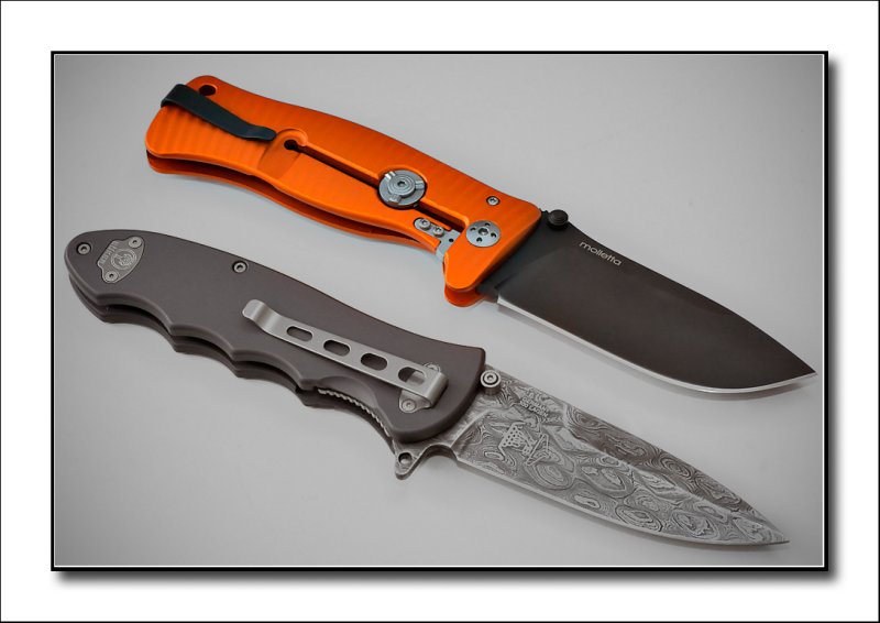 Lion Steel SR-1 - Aluminium Folder with D2 blade and Bker Leopard Damast III