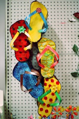 painted sandals