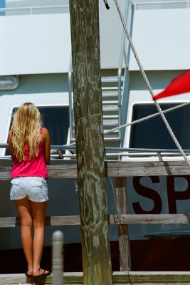 waiting to board the Whale Watcher