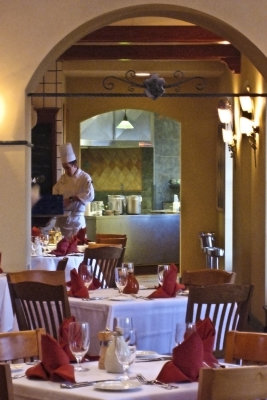 Culinary Institute of America-chef preparing the Catarina de Medici dining room