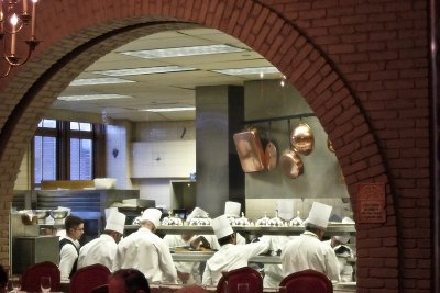 Culinary Institute of America-chefs working the Escoffier Room