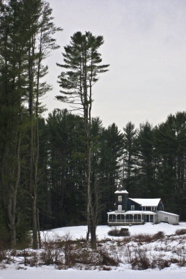 big house on a north country lake