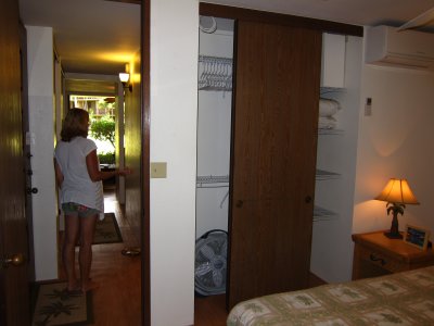 Bedroom closet and hallway