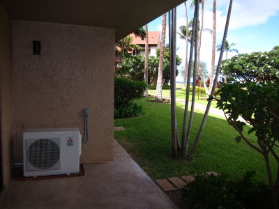 View from lanai (air conditioner on left)