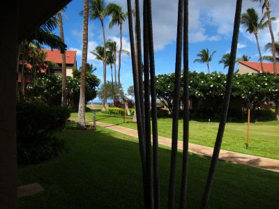 View from lanai - peekaboo view of ocean