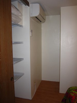 Bedroom Closet and Air Conditioning