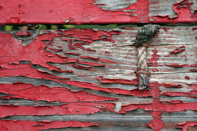 Peeling Red Paint - Kenai, Alaska