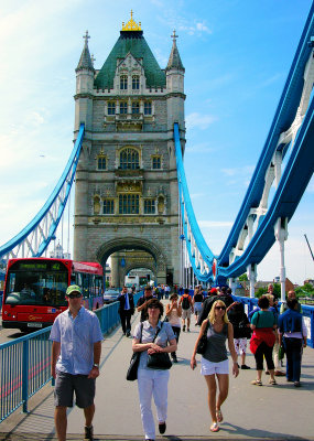 Walking Over and Around London's Tower Bridge ,London
