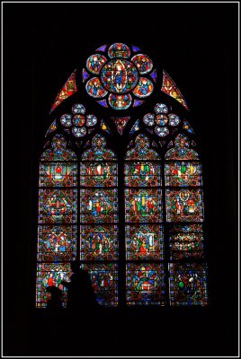 Glass Window in Notre Dame