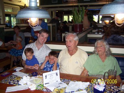 John, Evan, Ben, Great Grandpa, and Great Grandma