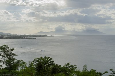 C1576 Matavai Bay, Papeete and Mo`orea on horizon