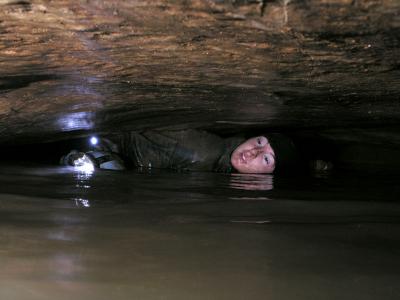 Andrea Croskrey in the North Bore Sump