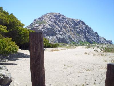 morro rock with post