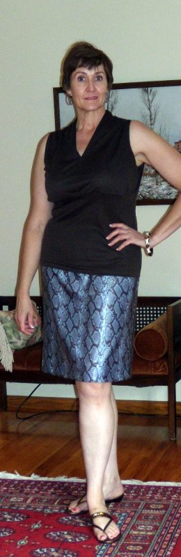 Brown-Blue Snake Skirt