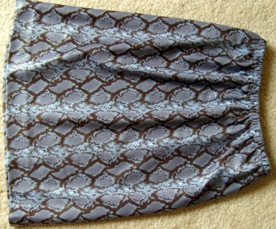 Brown-Blue Snake Skirt Flat