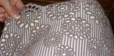 Eyelet Knit Skirt Fabric Close-Up