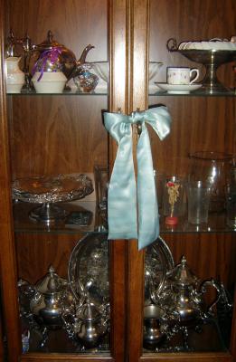 Aqua Bow and Curio Cabinet