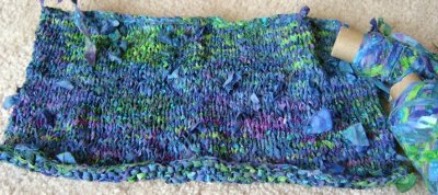 Monet Waterlily Bag Progress & Yarn