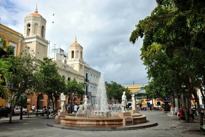 Old San Juan Puerto Rico Main Square Fountain